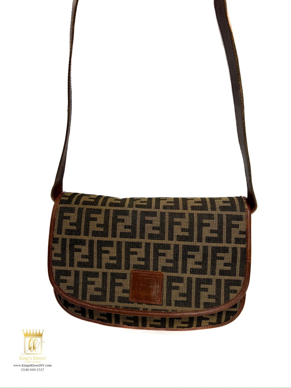 Fendi Brown Zucca Crossbody Bag